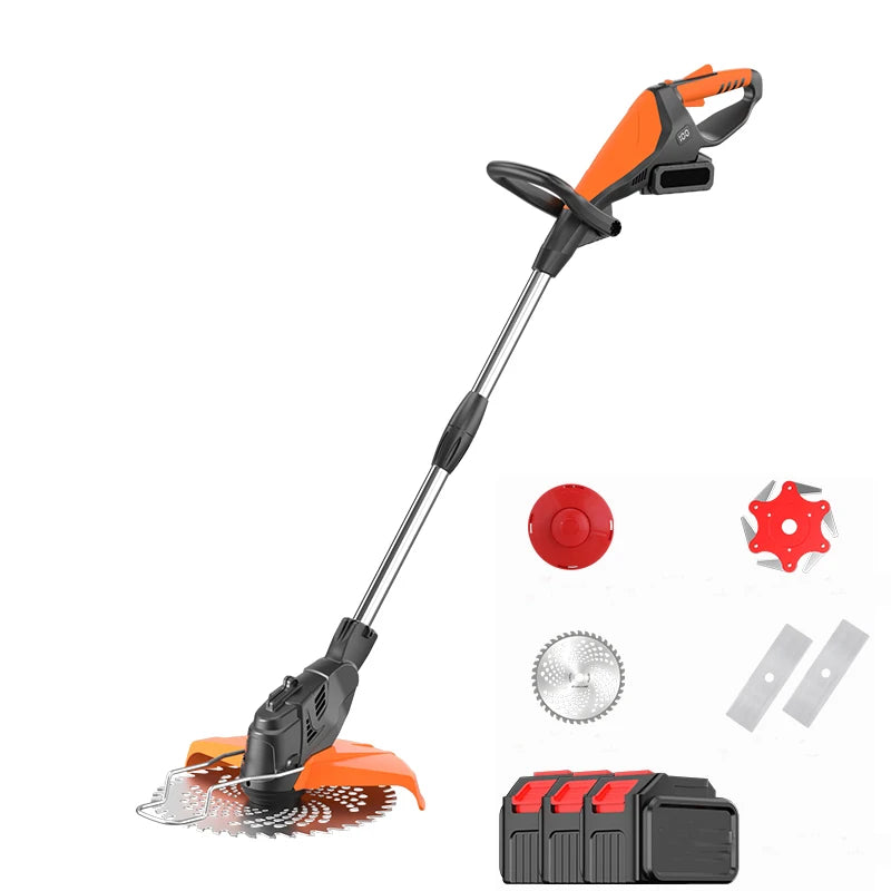 21V Large Power Brushless Motor Lawn Mower Grass Cutting Electric Portable Cordless Garden Grass Trimmers Cutter