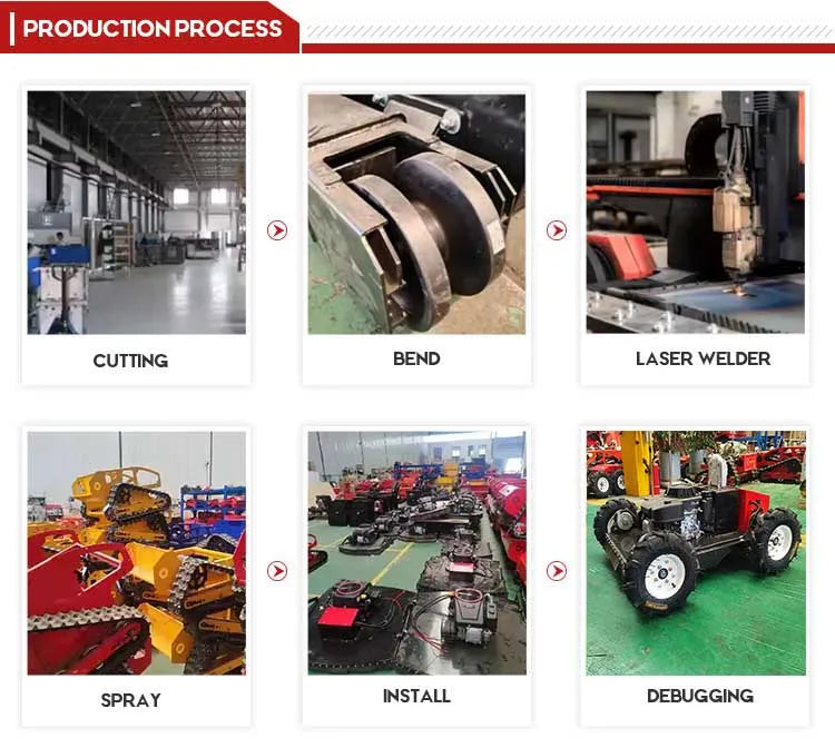 Self-propelled Garden Lawn Mower Industrial-type Lawn Trimmer Tracked Remote-controlled Lawn Mower