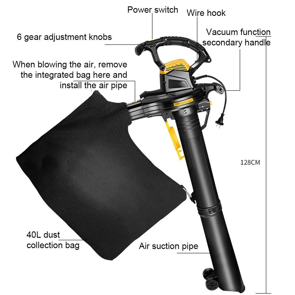 Garden Leaf Blower Cordless Suction Machine High Power Strong Dust Removal Leaf Cleaning Blowing Dust Blowing Suction Machine
