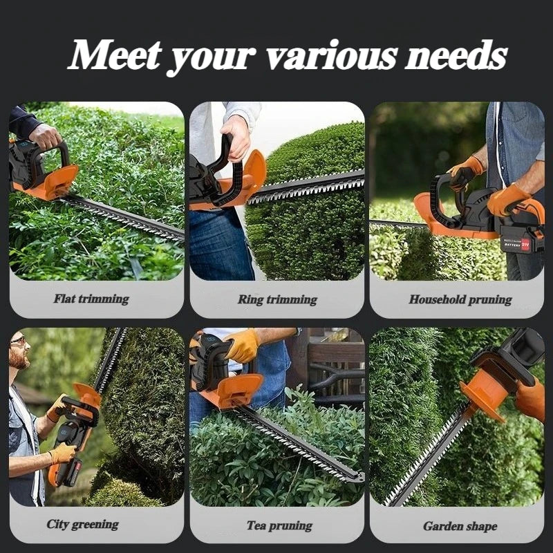 Electric Grass Trimmer Lithium Battery Rechargeable Grass Cutting Machines High Power Multifunctional Garden Power Tools