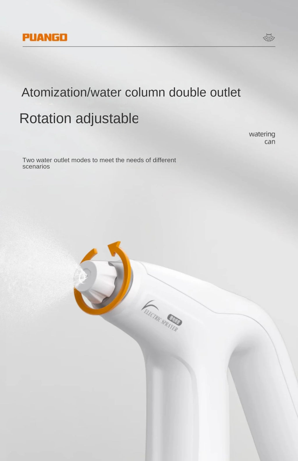 Small-sized Electric Watering Can for Plant Care and Disinfection