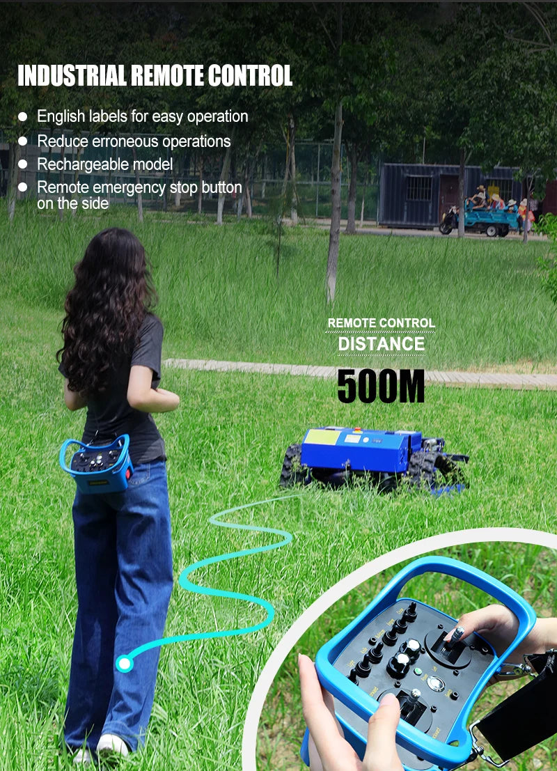 550mm Self-Propelled Remote-Controlled Lawn Mower for Small Household Gardens Outdoor Maintenance Robot