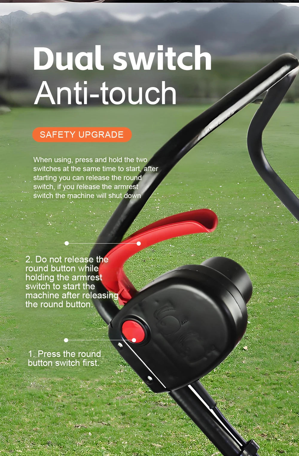 1200W/1600W Hand Push Weeder Lawn Mower Household Electric Weeder Handheld Multifunction Lithium Trimmer Hedge Lawn Trimmer