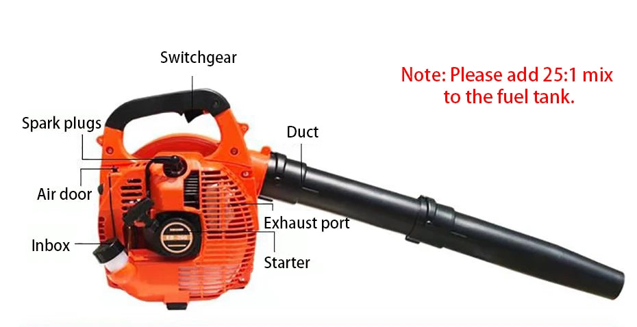 Portable Petrol Blower Road Sweeping Leaf Dust Construction Site Welding Slag Cleaning Blower EB260 Two-Stroke Leaf Blower
