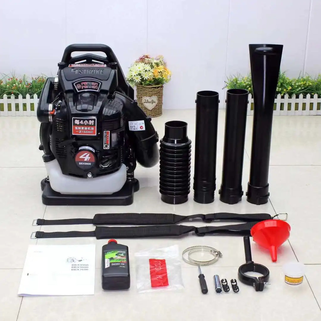 Leaf Blower BBX9900 Four-Stroke 75.6cc Knapsack Gasoline Blower Leaf Vacuum Wind Fire Extinguisher Snow Blower