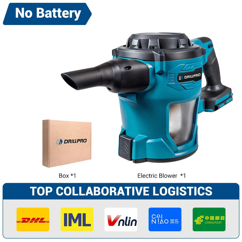 Drillpro Electric Blower Brushed Multi-Purpose Vacuum and Dust Removal Tool Leaf Blower Clean Fallen Leaves Dust Snow Tools