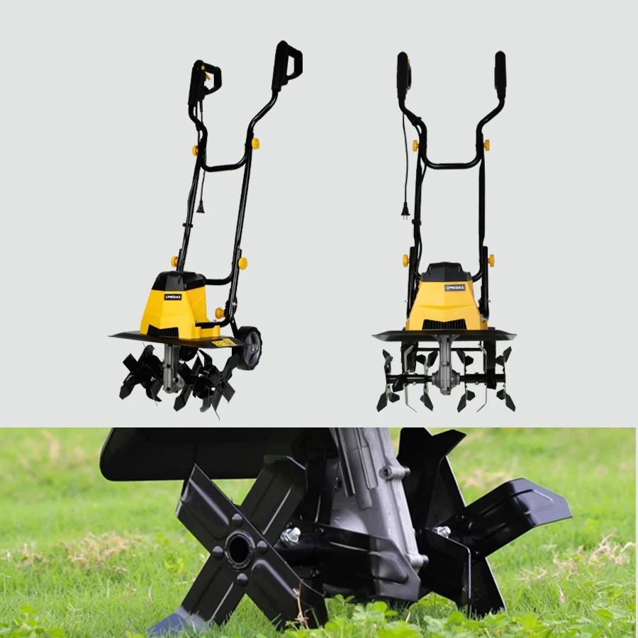 Electric Soil Loosener Garden Tiller Electric Cultivator Plow Machine Household Plowing Planing Digging Machine Orchard