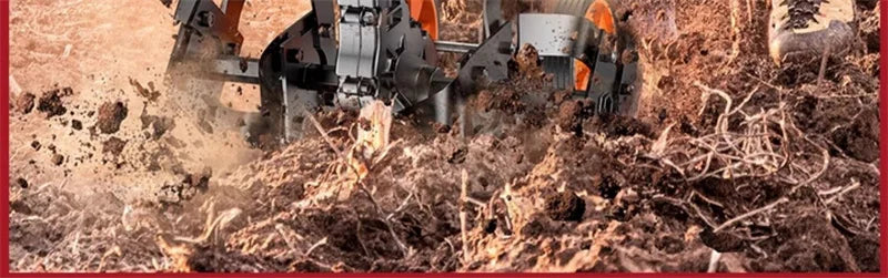 4-in-1 Commercial Micro Gasoline Tiller -4-Stroke Soil Cultivator for Loosening/Trenching/Weeding w/Wheel Kit