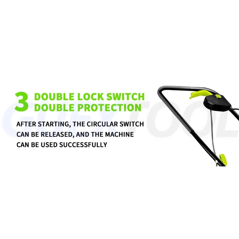 1600W Powerful Electric Lawn Mower, Weeding Machine, Hand Push Electric Household Weeding Machine, Lawn Mower Grass Cutting Tool