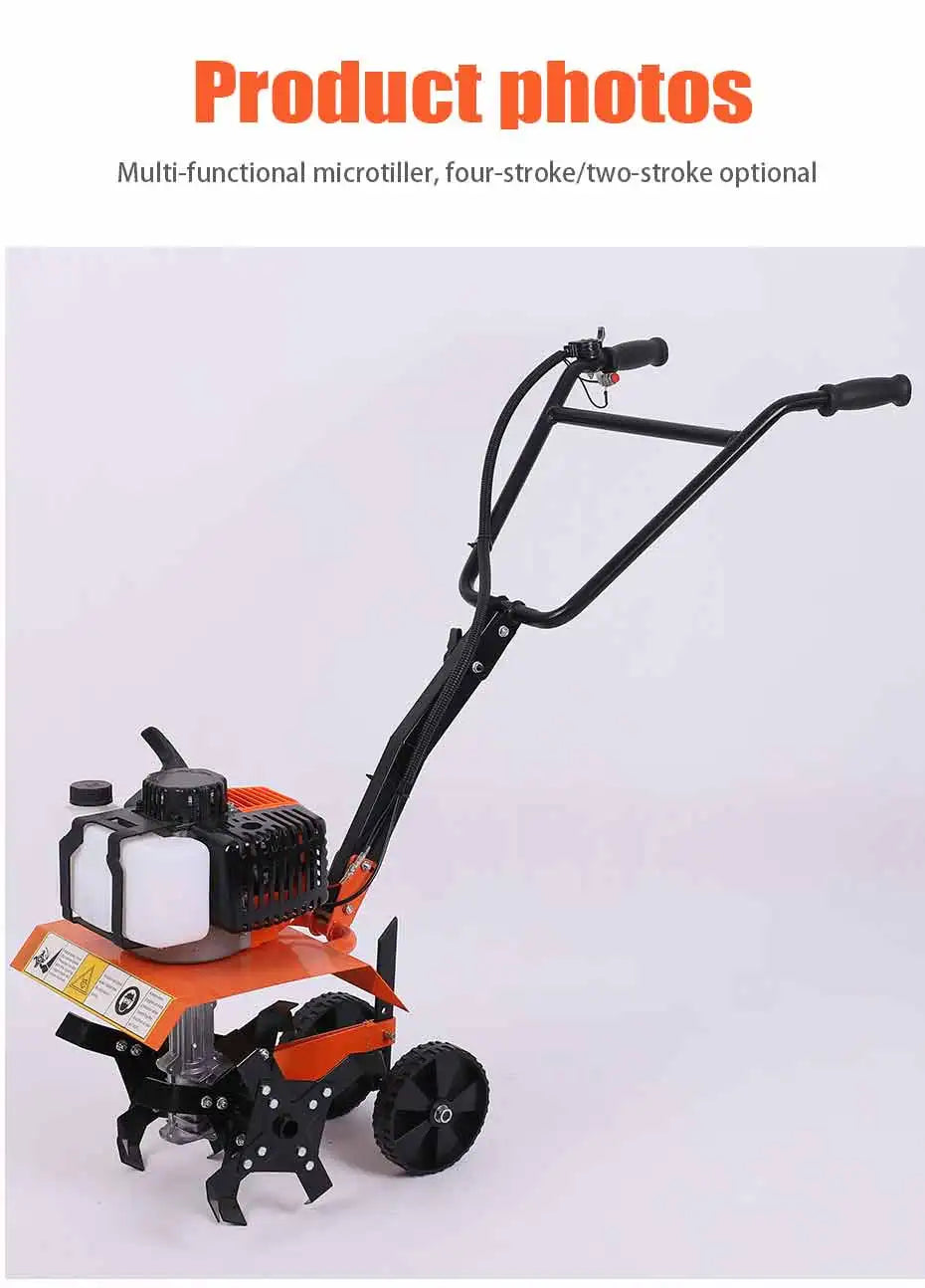 Gasoline Micro Cultivator Agricultural Garden Tools Gasoline Multi-function Minitype Rotary Tiller Machinery for Far