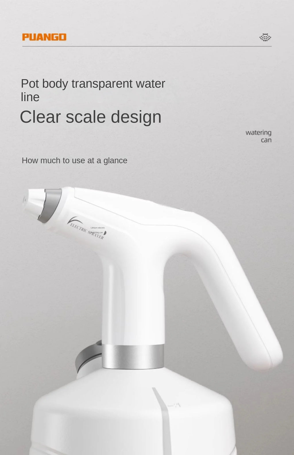 Small-sized Electric Watering Can for Plant Care and Disinfection