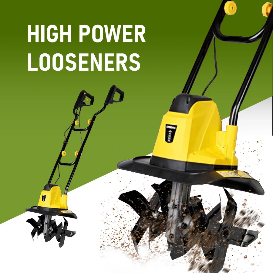 Electric Soil Loosener Garden Tiller Electric Cultivator Plow Machine Household Plowing Planing Digging Machine Orchard