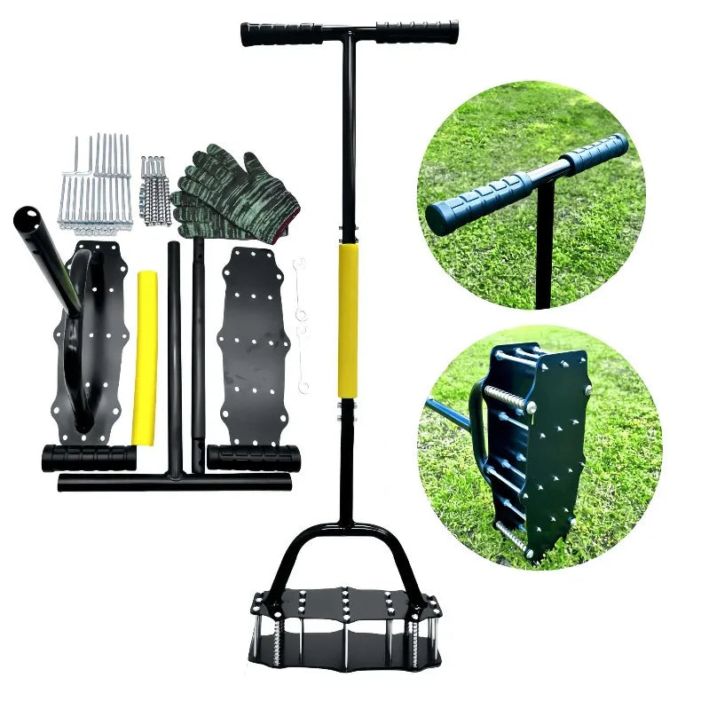 Removable Manual Lawn Aerators Heavy Duty Spring Scarifier Labor-saving Soil Loosening Grass Aerating Tool Lawn Yard Care Tools