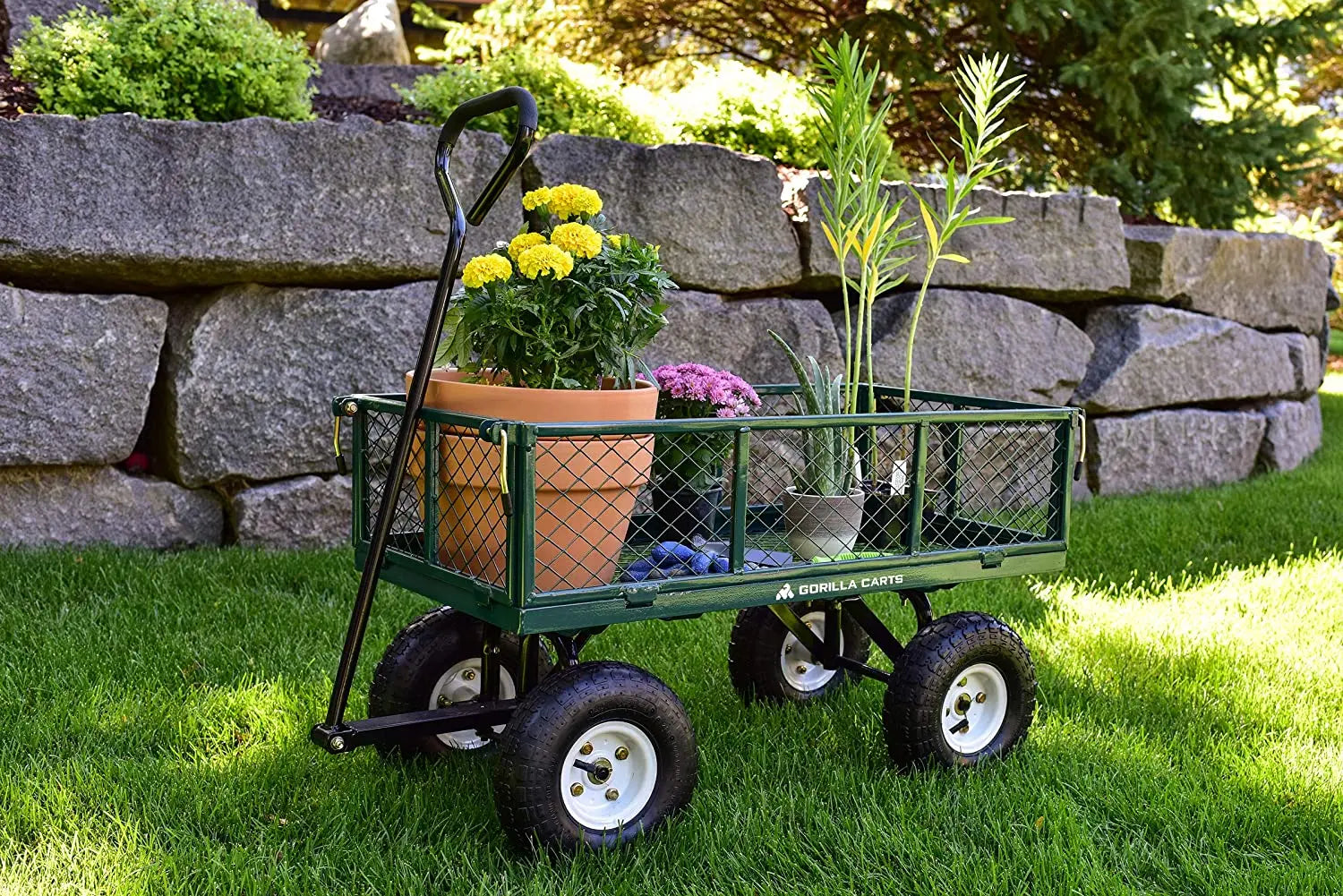 Garden Tool Cart, Garden Net Car, Load 200kg, Garden Trolley, Fence Removable Net Car