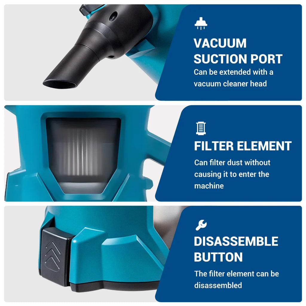 Drillpro Electric Blower Brushed Multi-Purpose Vacuum and Dust Removal Tool Leaf Blower Clean Fallen Leaves Dust Snow Tools