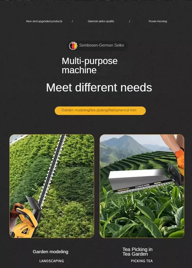 Cordless Electric Hedge Trimmer with Pruner and Shears for Garden and Lawn Maintenance A