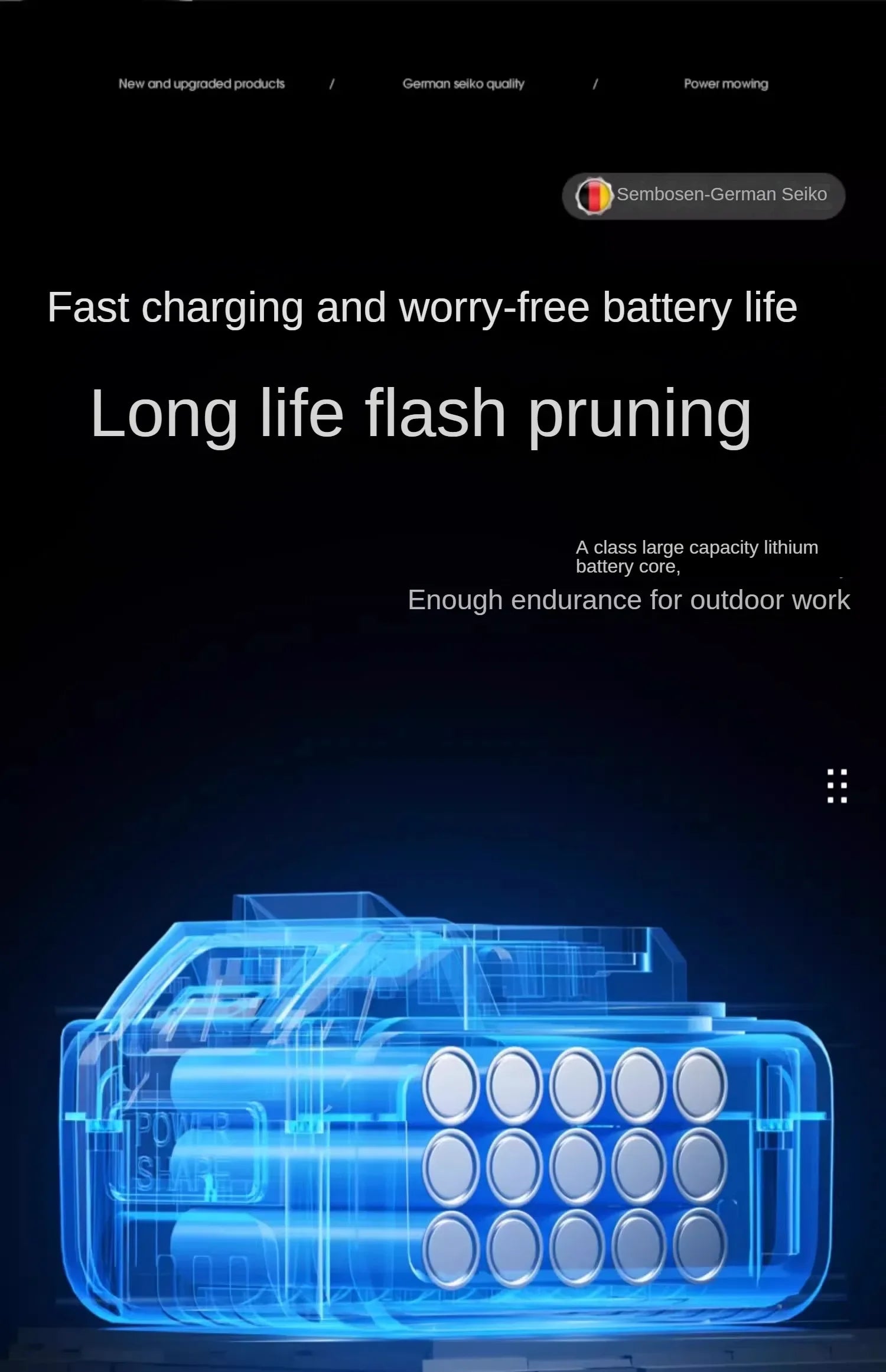 Cordless Electric Hedge Trimmer with Pruner and Shears for Garden and Lawn Maintenance A