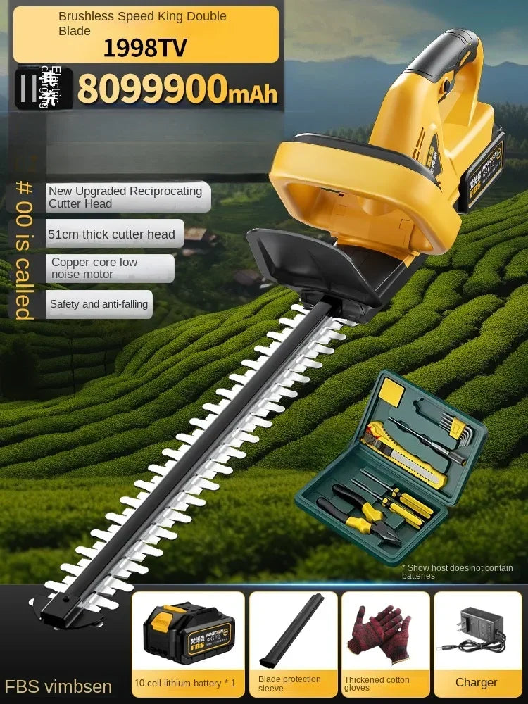 Cordless Electric Hedge Trimmer with Pruner and Shears for Garden and Lawn Maintenance A