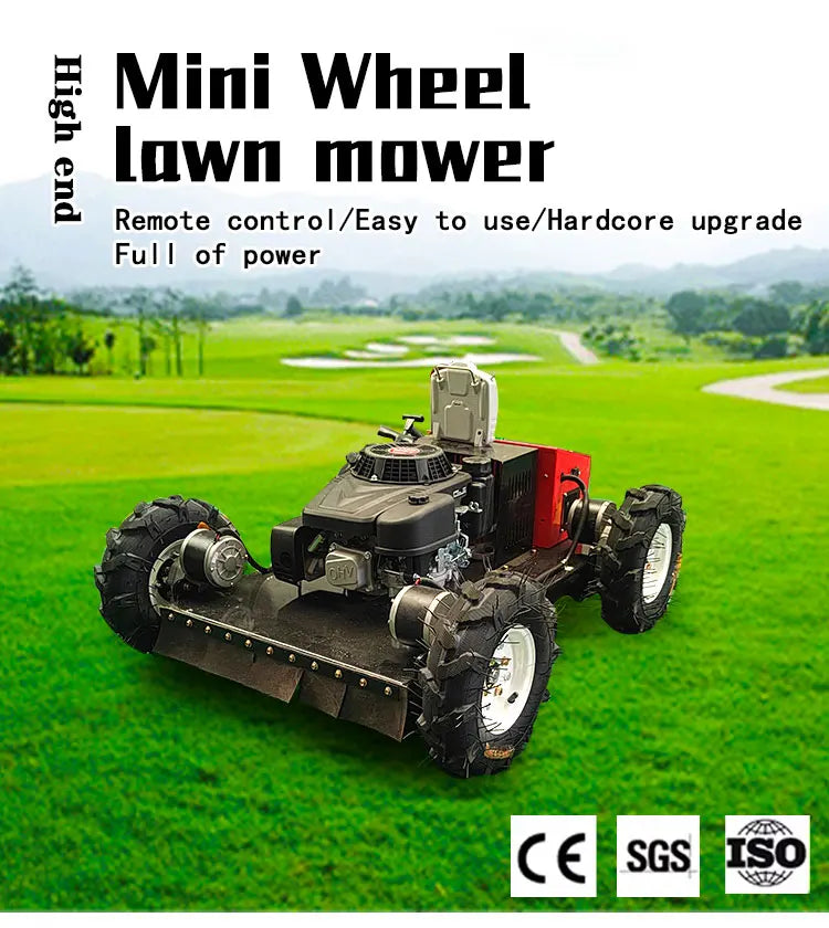 Self-propelled Garden Lawn Mower Industrial-type Lawn Trimmer Tracked Remote-controlled Lawn Mower