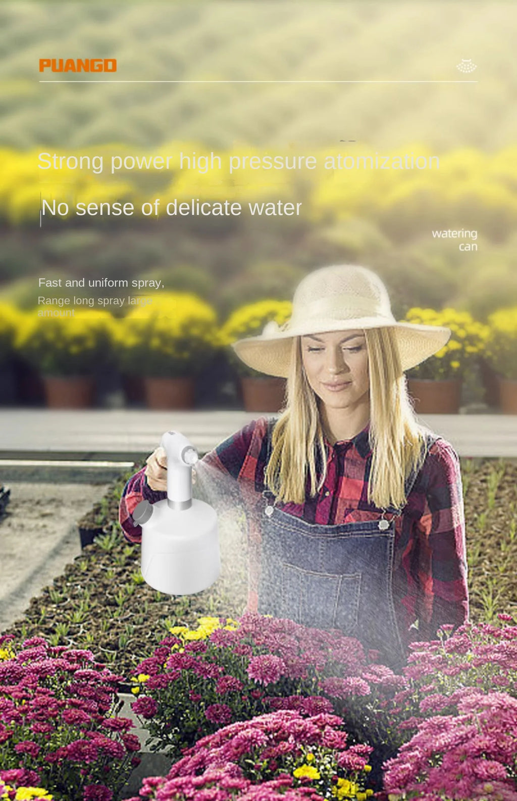 Small-sized Electric Watering Can for Plant Care and Disinfection