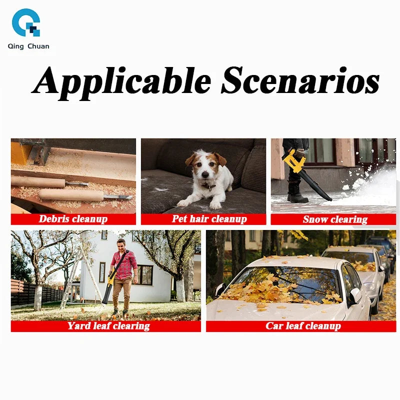 Leaf Blowers Lithium Hair Dryer Industrial High-power Blowers Cordless Snow Blower Charging Leaf Blower