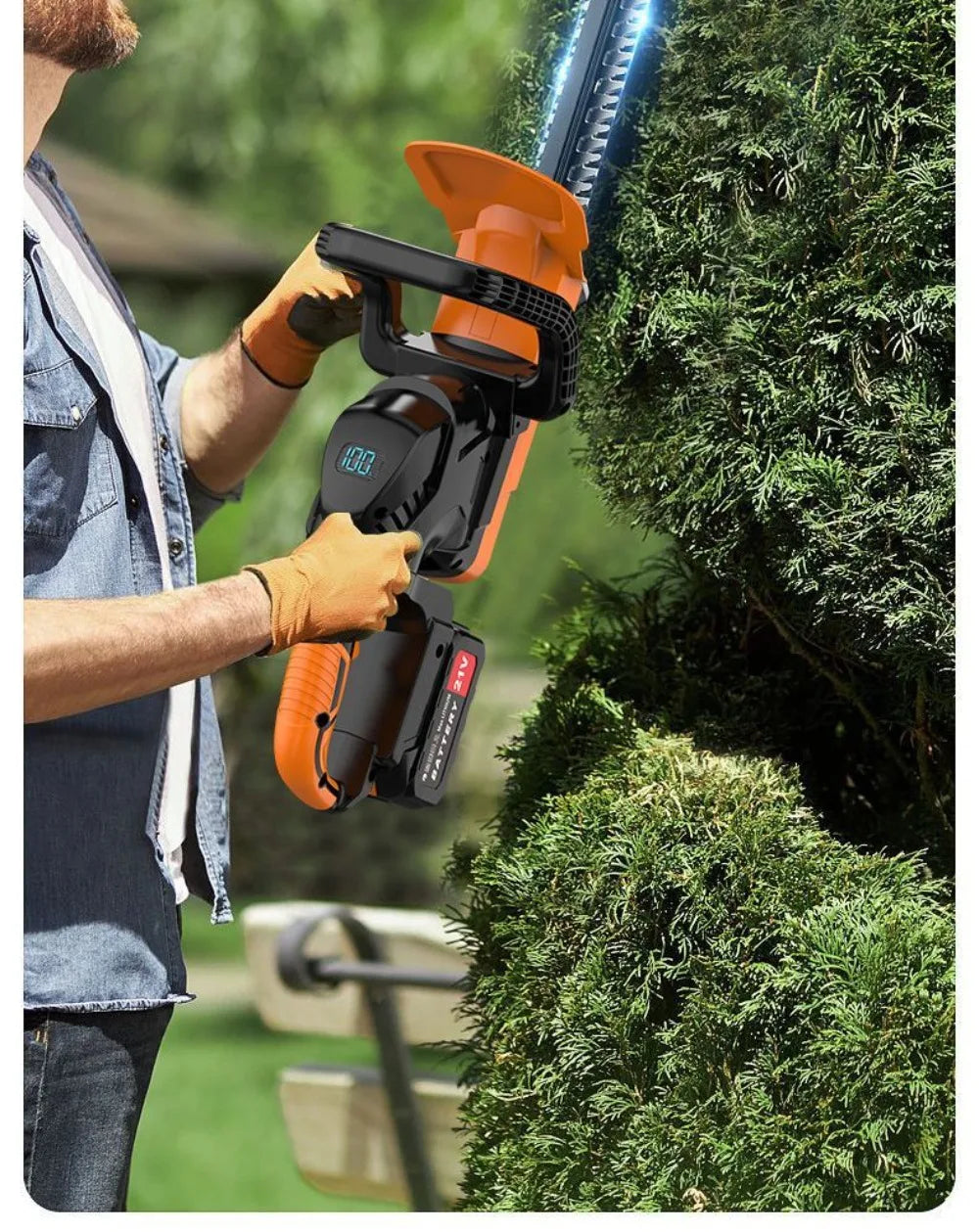 Electric Grass Trimmer Lithium Battery Rechargeable Grass Cutting Machines High Power Multifunctional Garden Power Tools