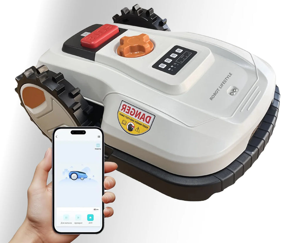 Lawn Mower Robot Robotic Lawnmower App Control with Wifi Bluetooth for 600m² Household Garden care